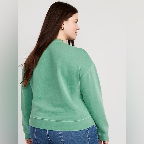 LAST PRICE 🌻OLD NAVY cropped vintage French terry sweatshirt ✨ - Picture 3 of 12